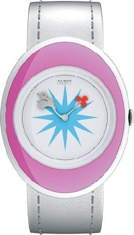 Alessi horlogebandje, onderdeel voor AL20002, zilverkleurig kunstleer