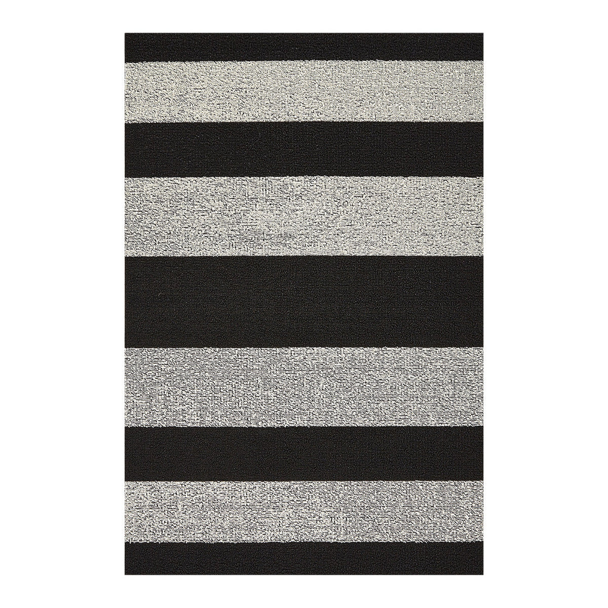 Chilewich deurmat Bold Stripe Zwart Wit, van bovenaf gezien