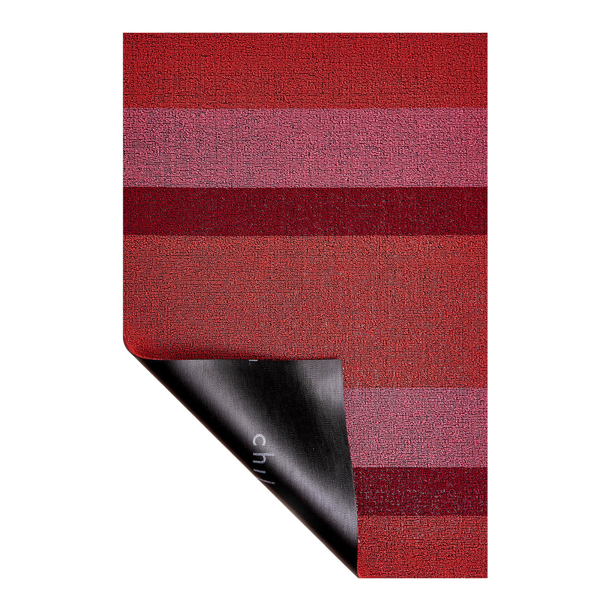 Hoek en rand van de Chilewich deurmat Bold Stripe Punch
