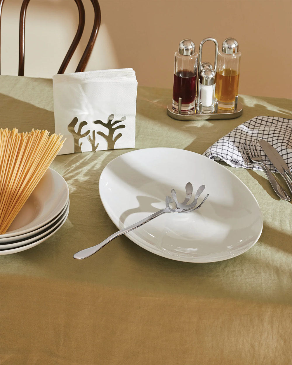 Mediterraneo salad servers and spaghetti ladle