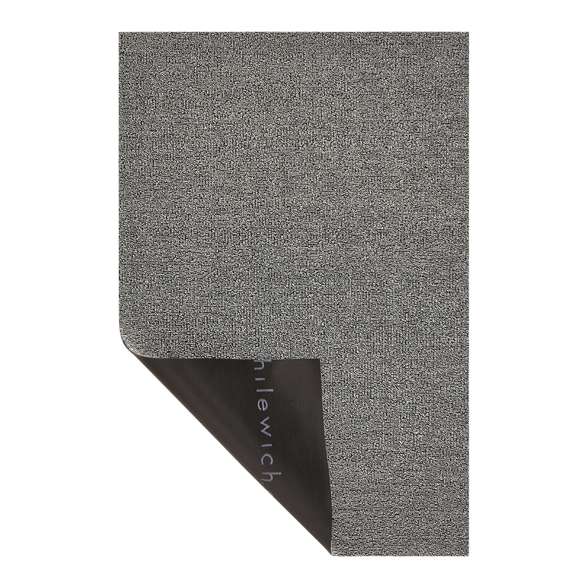 Hoek en rand van de Chilewich deurmat Heathered Fog
