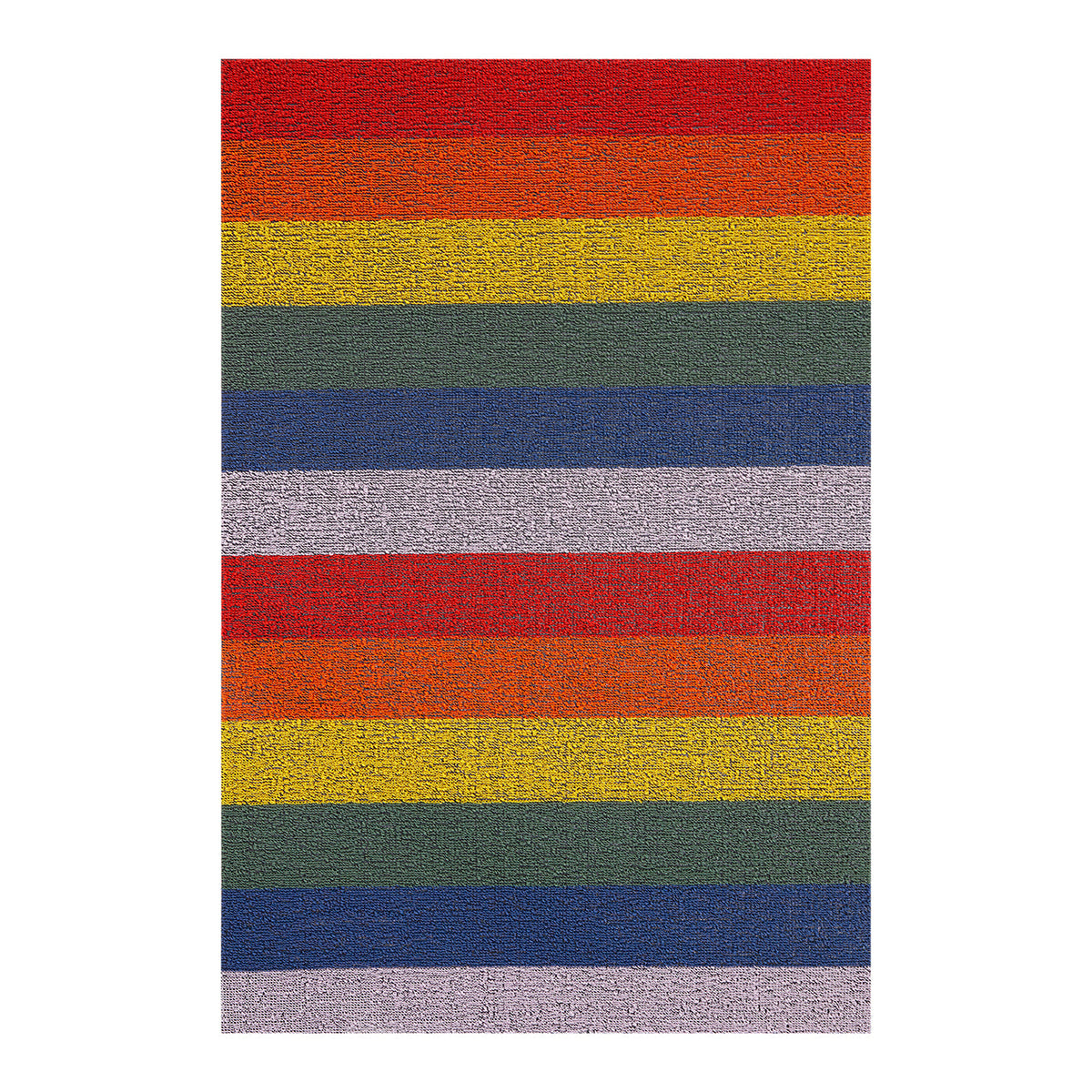 Chilewich deurmat Pride Stripe Rainbow, van bovenaf gezien