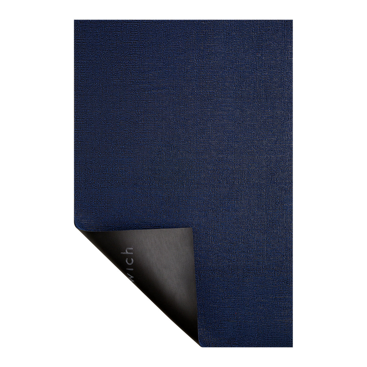 Hoek en rand van de Chilewich deurmat Solid Indigo