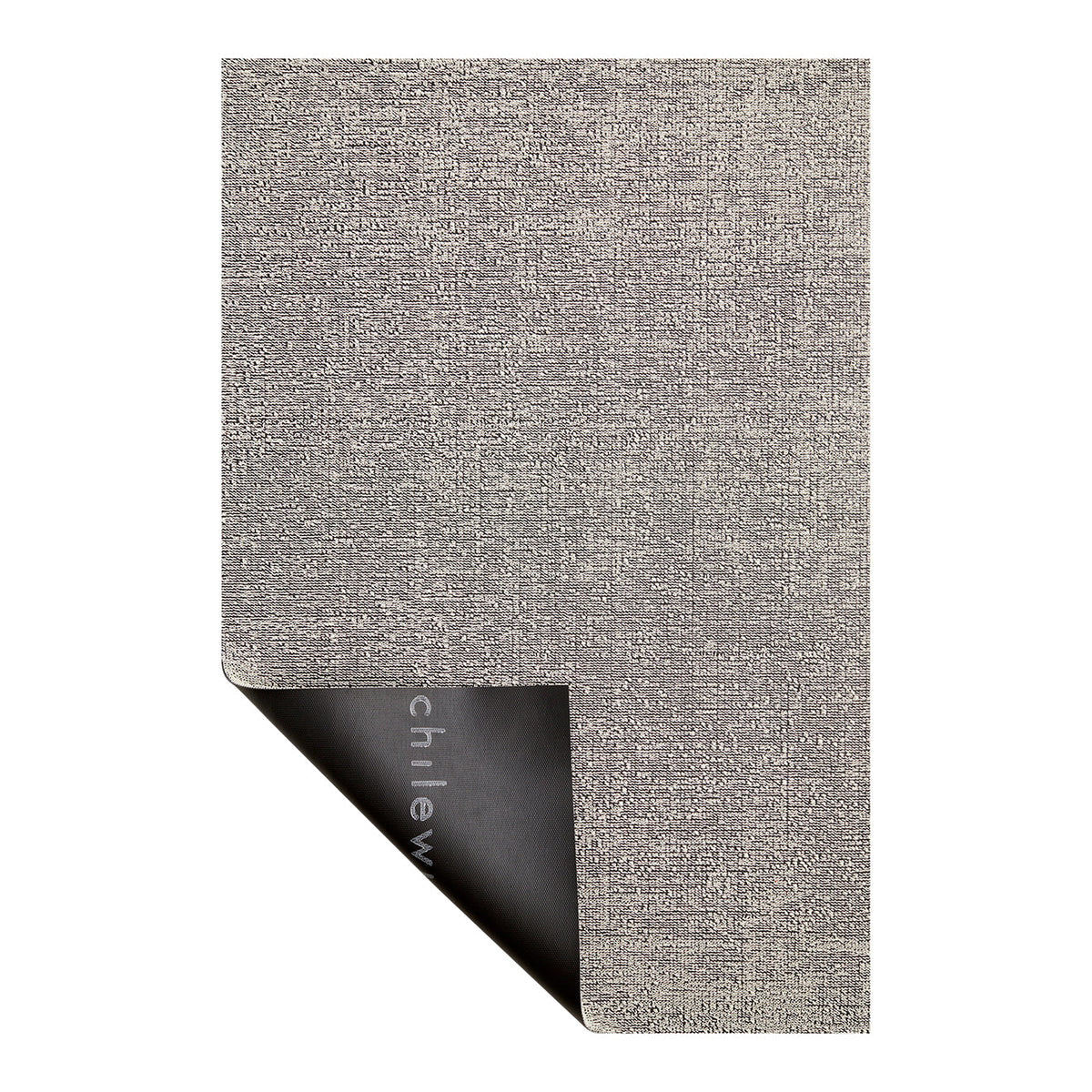 Hoek en rand van de Chilewich deurmat Solid Snow