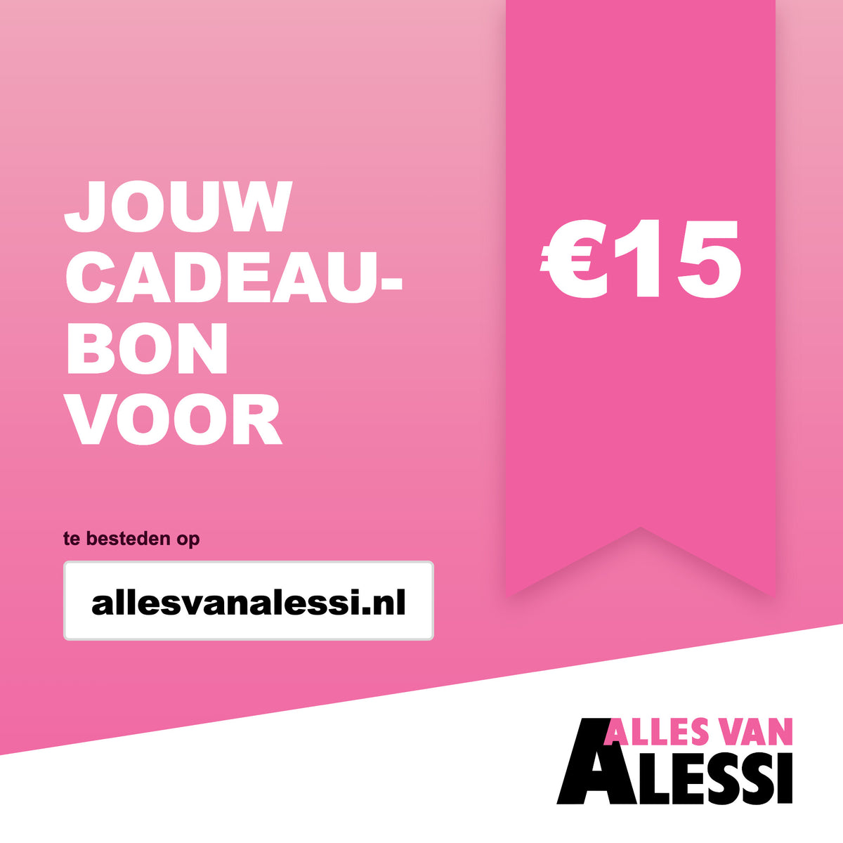 Cadeaubon Alles van Alessi ter waarde van €15