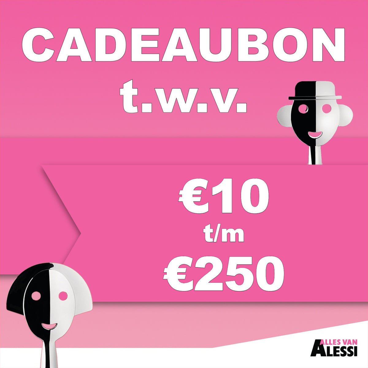 Cadeaubon Alles van Alessi, te besteden vanaf €10 tot en met €250