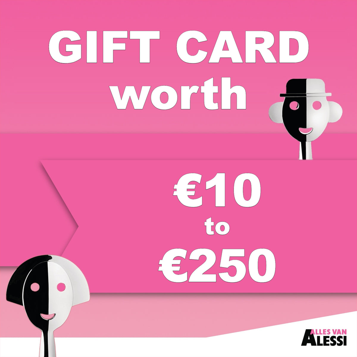Alles van Alessi gift card, €10 to €250