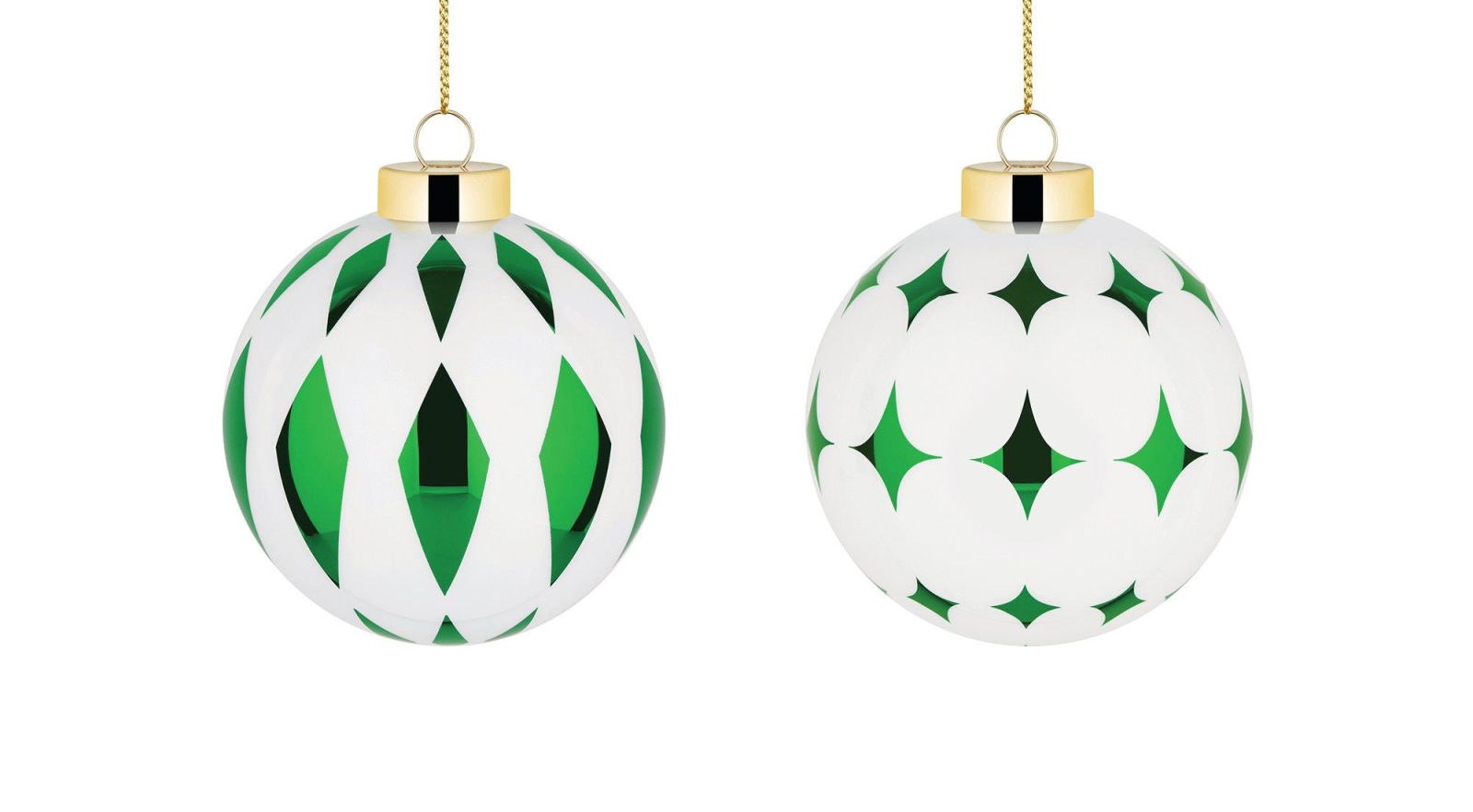 Alessi Delight Kerstballen Groen Set 3