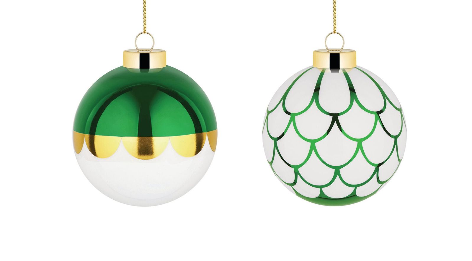 Alessi Delight Kerstballen Groen set 4