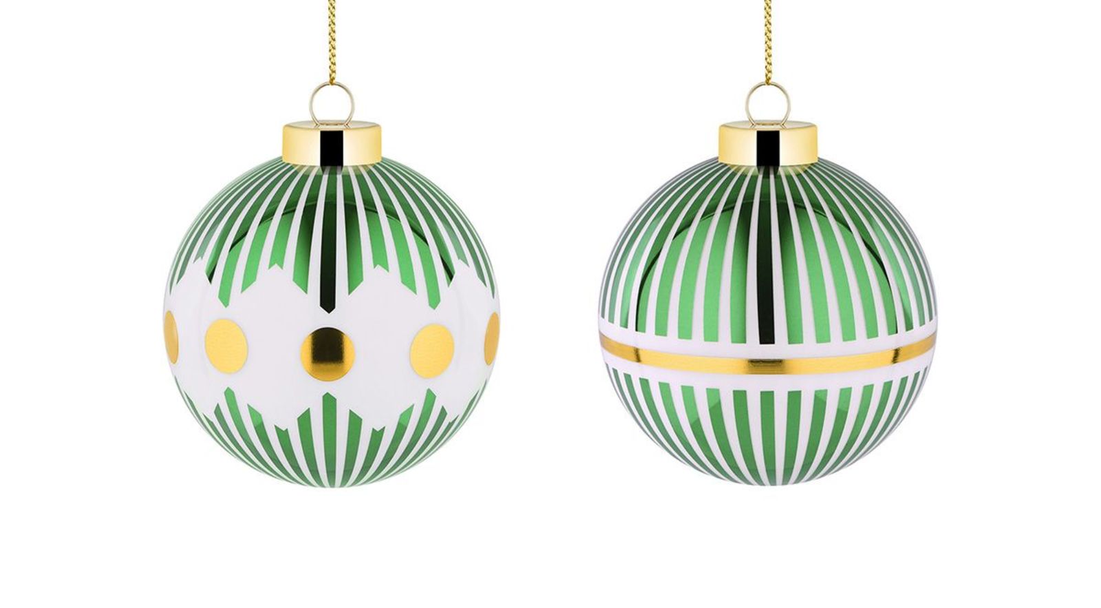 Alessi Delight Kerstballen Groen set 1